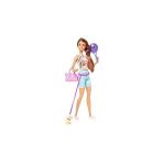 Uravas Store Barbie Bebek ve Aksesuarlar Yavru Köpeği, Spor Kıyafetleri, Patenleri ve Tenis Raketiyle Barbie Beb