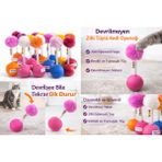 Uravas Store Dev Hacıyatmaz Devrilmeyen Kedi Oyuncağı Xxl 33 cm Tüylü Zilli Oyuncak 1 Adet - Seçenek