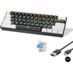 Uravas Store Gaming Mekanik Rgb Klavye Blue Switch - Siyah Beyaz MF1701BW - Seçenek