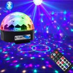 Uravas Store Küre Disko Topu Müzik Çalar Renkli Lazer Işıklı Bluetooth (5047)