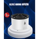 Uravas Store Mey Ithalat® 3D Alev Işıklı Aromaterapi Makinesi – 360 ml Su Kapasiteli Sessiz Difüzör