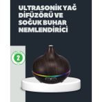 Uravas Store Mey Ithalat® 550ML Ultrasonik Hava Nemlendirici ve Aromaterapi Difüzörü