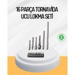 Uravas Store Mey Ithalat® Ergonomik 16 Parça Bits Tornavida Uç ve Adaptör Seti