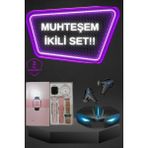 Uravas Store Mey Ithalat® Kadınlar Için Dokunmatik Ekran Akıllı Saat ve Gamer Kablosuz Bluetooth Kulaklık Anc Öz - Seçenek