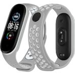 Uravas Store Mey Ithalat® Mi Band 4 Spor Delikli Kordon - Gri-Beyaz - Seçenek