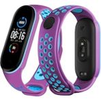 Uravas Store Mey Ithalat® Mi Band 6 Spor Delikli Kordon - Mor-Mavi - Seçenek