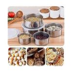 Uravas Store Mey Ithalat® Paslanmaz Çelik Yemek Saklama Kabı Seti