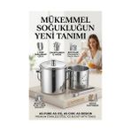 Uravas Store Mey Ithalat® Paslanmaz Inox Parlak Çelik Buz Kovası Seti - Süzgeçli ve Buz Maşası Hediyeli 723145 - Seçenek