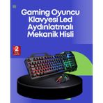 Uravas Store Mey Ithalat® PG8018 LED Aydınlatmalı Mekanik Klavye Mouse – Oyunlarda Üstün Performans
