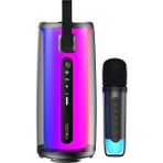 Uravas Store Mikado MD-17BT Capella 10W Taşınabilir Usb/aux/bt/tf Rgb Işıklı Transparan 1800MAH Mikrofon Karaoke