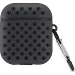 Uravas Store Newface Apple Airpods 3 (3.nesil) Spor Delikli Kılıf - Siyah-Siyah - (ClearEyelets)Black-RadiantOrchid