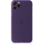 Uravas Store Newface Apple Iphone 11 Pro Max Kılıf Pp Ultra Ince Kapak - Mor - (ClearEyelets)Black-RadiantOrchid