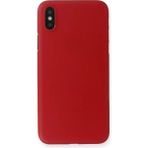 Uravas Store Newface Apple Iphone Xs Max Kılıf Pp Ultra Ince Kapak - Kırmızı - (ClearEyelets)Black-RadiantOrchid