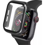 Uravas Store Newface Apple Watch 40MM Camlı Kasa Ekran Koruyucu - Siyah