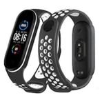 Uravas Store Newface Xiaomi Mi Band 4 Spor Delikli Kordon - Siyah-Beyaz