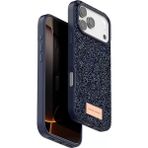 Uravas Store Onegif Apple Iphone 17 Pro Max Bright Simli Kapak - Mavi - (ClearEyelets)Black-RadiantOrchid