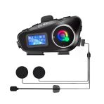Uravas Store® Q58 Motorsikletler İçin Fener Özellikli Sd Kart Bölümlü Lcd Ekranlı Kablosuz Bluetooth Kulaklıklı – Suya Dayanıklı Kask Kulaklığı