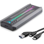 Uravas Store SSD Kutu Type-C 3.1 + Usb3.0 Nvme M2 Chıp RTL9210 Siyah HDX1775 - Seçenek