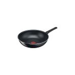 Uravas Store Tefal Titanyum 1x Simplecook 28 cm Difüzyon Tabanlı Wok Tava - 2100118533 - Siyah