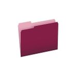 Uravas Store Two-Tone File Dosya, 1/3 Cut Top Tab, Letter, Burgundy/light Burgundy, 100/BOX