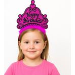 Uravas Store Üreticiniz Fuşya Happy Birthday Prenses Tacı – Doğum Günü Taç Anessiworldesuarı
