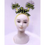Uravas Store Üreticiniz Happy Birthday Püsküllü Neon Sarı Renk Doğum Günü Tacı 22X19 cm