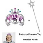 Uravas Store Üreticiniz Kız Çocuk Doğum Günü Prenses Seti – Taç ve Sihirli Asa