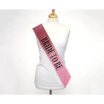 Uravas Store Üreticiniz Pembe Üzeri Siyah Kalın Bride To Be Yazılı Simli Işıltılı Kuşak Kemer 10X80 cm