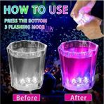 Uravas Store Üreticiniz Renkli LED Parlayan Fiber Optik Glow Işıklı Bardak 5,5 x 5,5 cm (Adet Fiyatıdır)