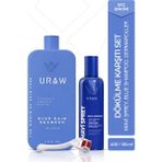 Uraw Dökülme Karşıtı & Saç Aktivasyonu Bakım Seti 400 ml Keratinli Mavi Şampuan ve Sprey