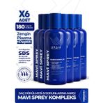 Uraw Mavi Sprey 6’lı Set 125 ml Dökülme Karşıtı Parabensiz Saç Kökü Aktivasyon Desteği
