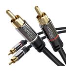 Uray Home – 0,8m – Cinch Kablo, 2 Cinch-2 Cinch, Stereo Ses Kablosu (Koaksiyel Kablo, Rca Fiş/fiş, Analog/dijital, Derin Bas Hoparlör/amplifikatör/hifi ve Ev Sineması/blu-Ray/alıcı Için, Siyah) - Option-1