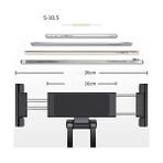 Uray Home 2-In-1 Fonksiyonlu 5.1-12 Inch Tablet-Telefon Tutacağı Mutfak Masaüstü Dolap Duvar Montaj Tutucu Standı Siyah - Option-1 - 001-Renkli