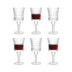 Uray Home 6'lı Kristal Kahve Yanı Seti - 200 ml Zarif Desenli Bardak, Su ve Şerbet Kadehi, Davet ve Günlük Kullanım Için Şık Tasarım