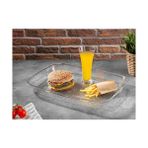 Uray Home Akrilik Kırılmaz Şeffaf Servis Tepsisi (Dikdörtgen) 44X30X5CM - Akrilik Kırılmaz Tepsi - Kestane Akaju - Option-1