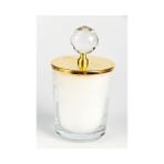 Uray Home - Altın Kristal Top Tepelikli Bardak Mum 1 Ader - Option-1