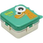 Uray Home Bento 1120ML Lunchbox Dinozor Desenli Tek Katlı 3 Bölmeli Paslanmaz Çelik Sefer Tası Yemek Kutusu (Yeşil) - Kestane Akaju - Option-1