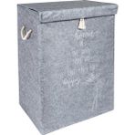 Uray Home Çamaşır Sepeti Kirli Çamaşır Torbası Çamaşır Sepet Keçe Kapaklı Çok Amaçlı Kutu Sepet Oyuncak Saklama Sepeti Renk (55X40X30 Cm) (Gri) - 1 kg