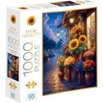Uray Home Çiçekçi Dükkanı 1000 Parça 2,2mm Kalınlık 48X68CM Profesyonel Hobi Puzzle Yapboz Serisi - 01-Mavi