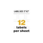 Uray Home Için Ultra Zorunlu Ghs Kimyasal Etiketten Lazer/led Yazıcı, Su Geçirmez, Uv-Dayanıklı, 600 Paket 2 x 2" Beyaz - -- - Option-1