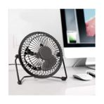 Uray Home Masa Üstü USB Fan Soğutucu Vantilatör Klima - Metal Serinletici Mini Vantilatör - USB Girişli - 001-Siyah