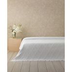 Uray Home Morgan Pamuk Polyester Çift Kişilik Yatak Örtüsü Beyaz - 10 x 10 cm