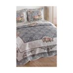 Uray Home Örtüm Çift Kişilik Kapitone Yatak Örtüsü Takımı - Mavi - 10 x 10 cm