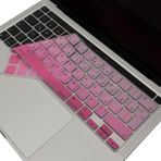 Uray Home Pro Bar Klavye Koruyucu Uk Arapça Silikon Ince Yıkanabilir Toz ve Sıvı Koruma 13 M1-M2 Serisi ve 16 Inç Uyumlu Pembe - 0 - Siyah - Option-1