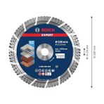 Uray Home Professional 1x Expert Multimaterial Kesme Diskleri (, Donatılı Beton, Tuğla, Yumuşak Taş, Ø 230 Mm, Aksesuar Büyük Avuç Taşlama Makinesi) - Ahşap