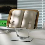 Uray Home Profesyonel Kitap Okuma Tutucu Ders Çalışma Sunum Standı Kaliteli Karbon Çelik ve Ahşap Malzeme 360 Derece Döner Yüksekliği ve Açısı Ayarlanabilir Tablet Tutucu Kullanım TM13 Açık Kahve - -- - Option-1