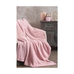 Uray Home Tekstil Comfy | Çizgili Tv Battaniyesi 110X180 cm Pembe - 2328M - 1 x 32 x 27 cm