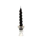 Uray Home Yılbaşı 2'li Twirl Glow Siyah Şamdan Mum Seti (18 Cm) - Option-1