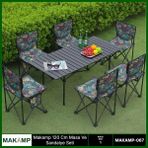 Uray Store 120 cm Masa ve Sandalye Seti - Belirtilmemiş - Renkli