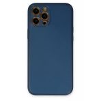 Uray Store Apple İphone 12 Pro Max Kılıf Coco Deri Silikon Kapak - Açık Mavi
